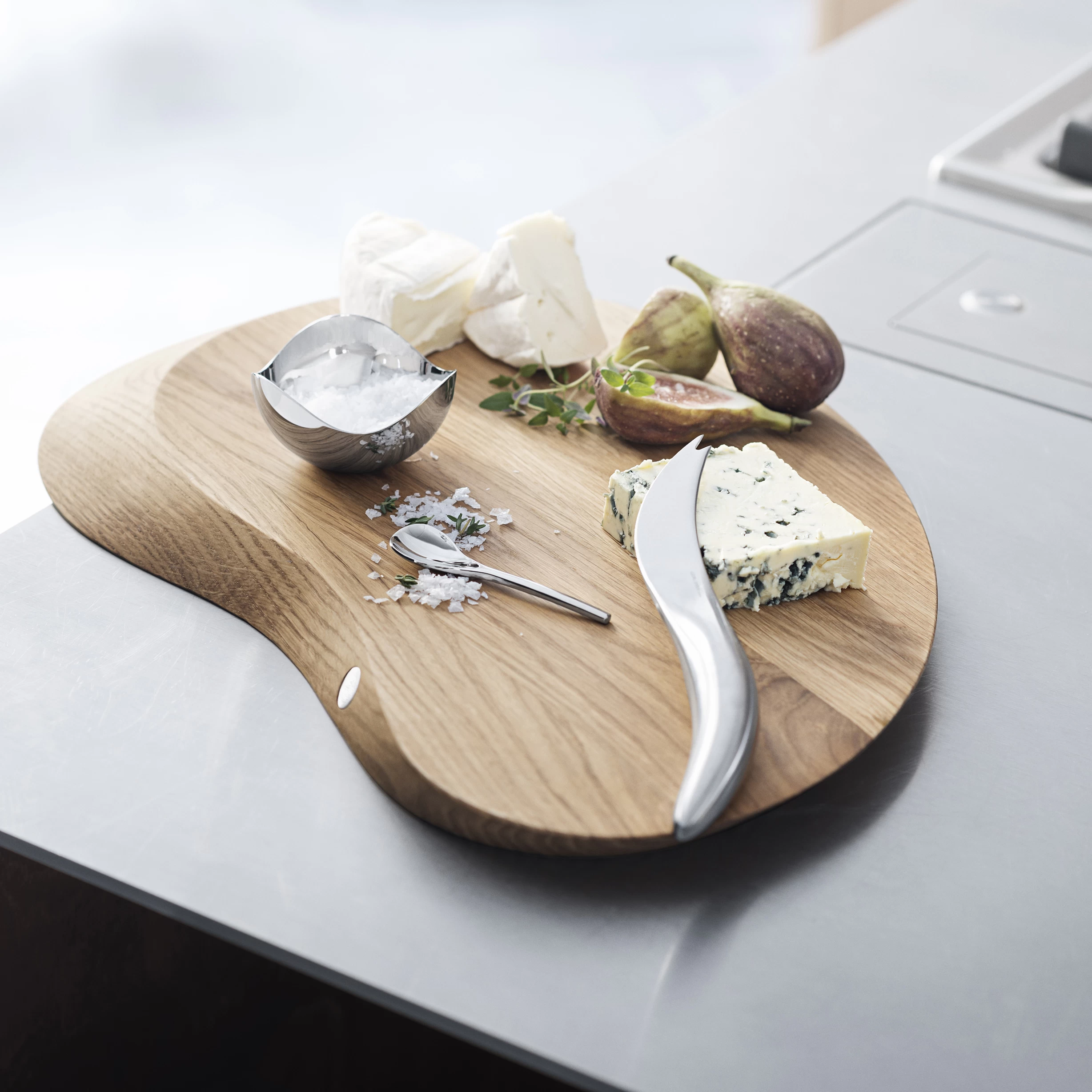 Georg Jensen Salière Et Cuillère Bloom – Image 2