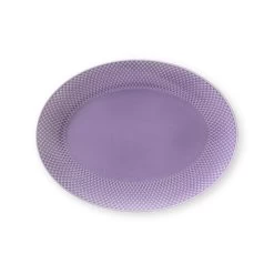 Lyngby Porcelæn Plat De Service Oval Rhombe 35x26,5 Cm