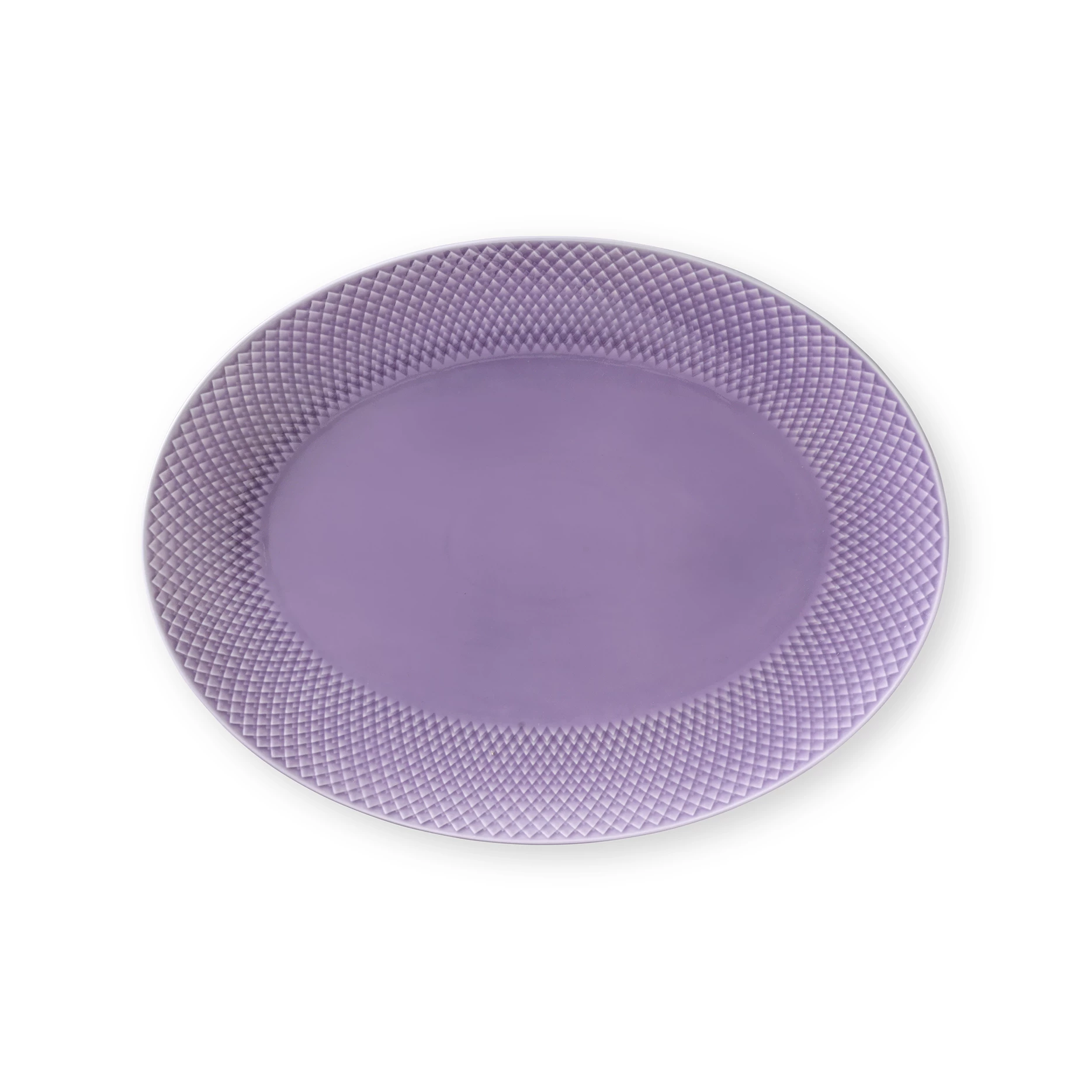 Lyngby Porcelæn Plat De Service Oval Rhombe 35x26,5 Cm