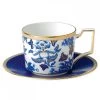 Wedgwood Tasse à Thé Avec Soucoupe Hibiscus