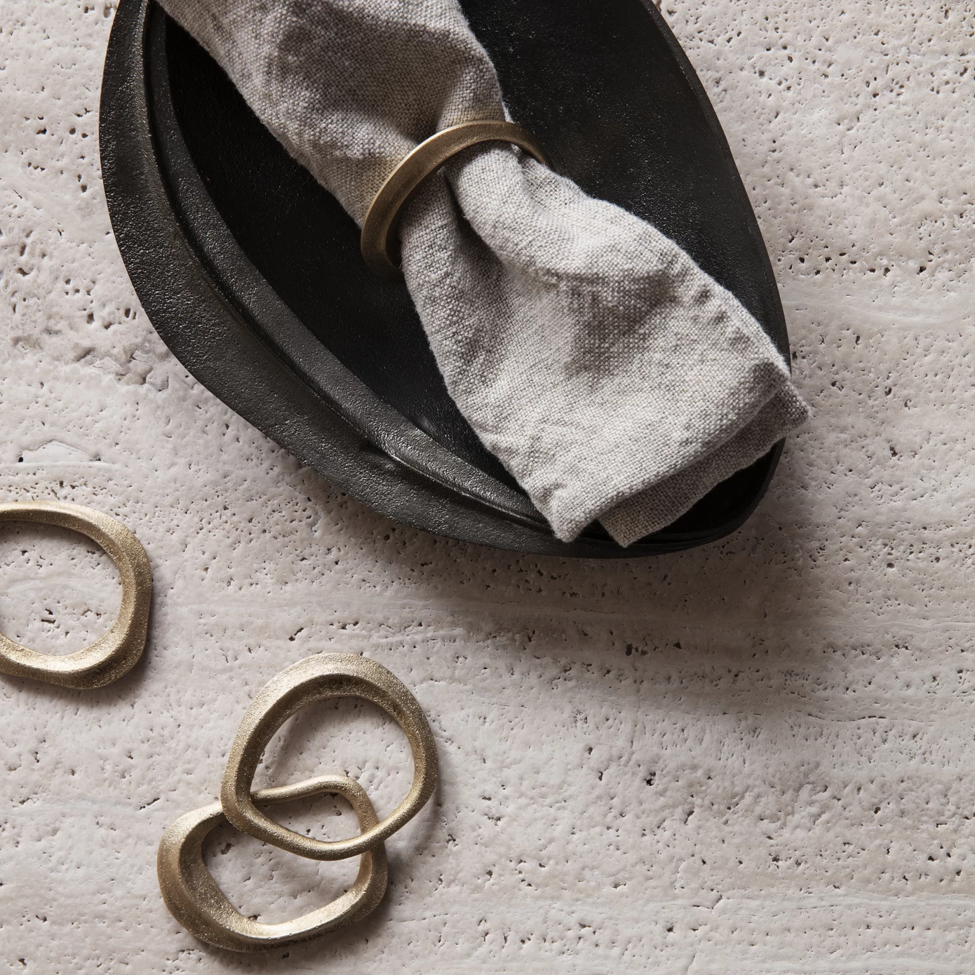 Ferm LIVING Rond De Serviette Flow Lot De 4 – Image 2