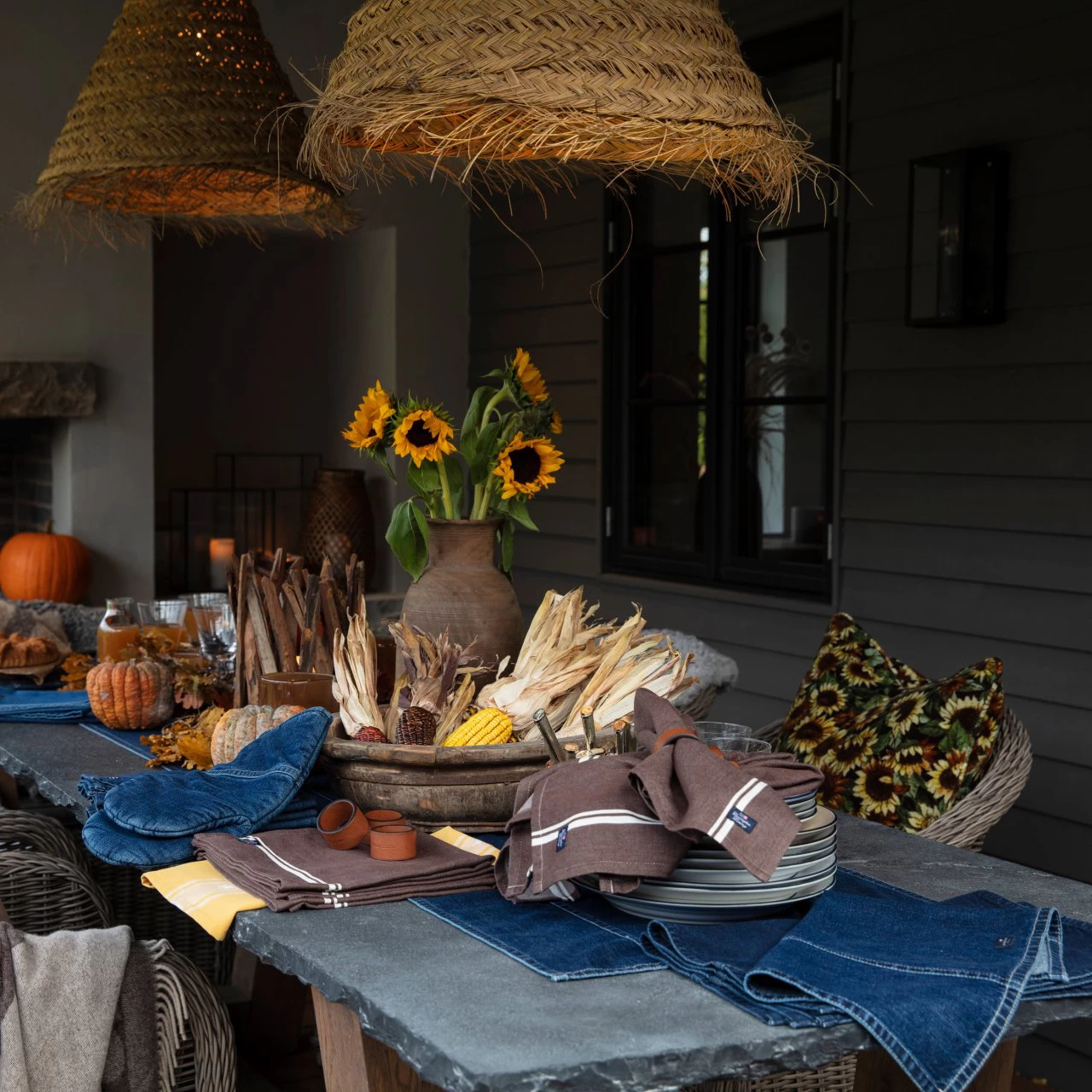 Lexington Chemin De Table Icons Denim 50x150 Cm – Image 3