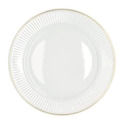 Pillivuyt Assiette à Bordure Dorée Plissé Ø28 Cm