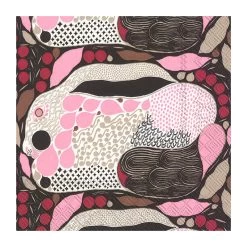 Marimekko Set De 20 Serviettes Rusakko 33x33 Cm