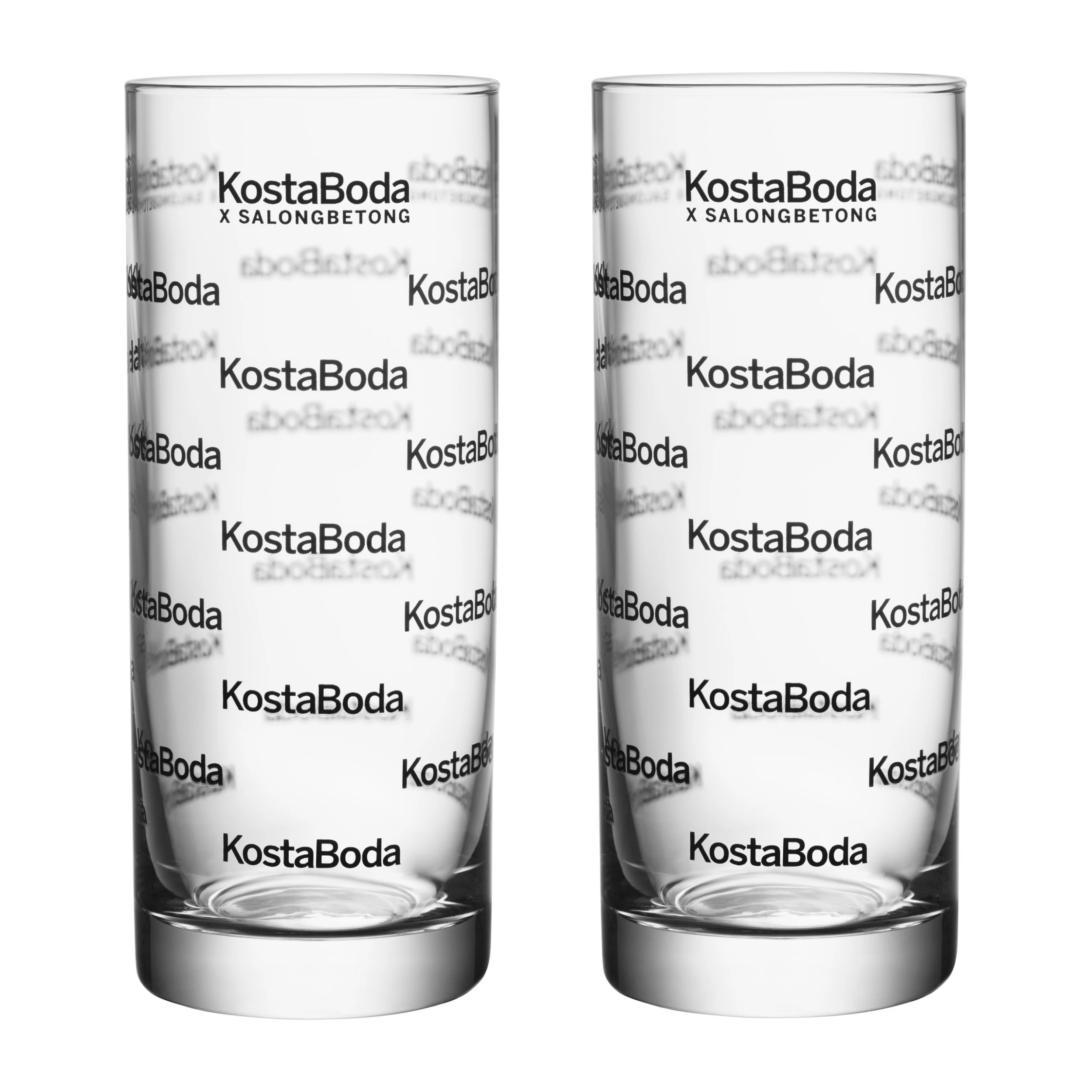Kosta Boda Verre Highball Salong Betong 33 Cl, Lot De 2