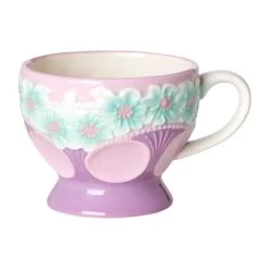 Mug En Céramique Rice Embossed Flower 30 Cl